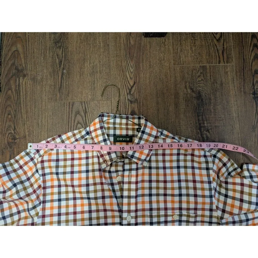 NEW ORVIS MEN'S LONG SLEEVE BUTTON UP SHIRT, BUTTON DOWN COLLAR, SIZE MEDIUM - Picture 4 of 7